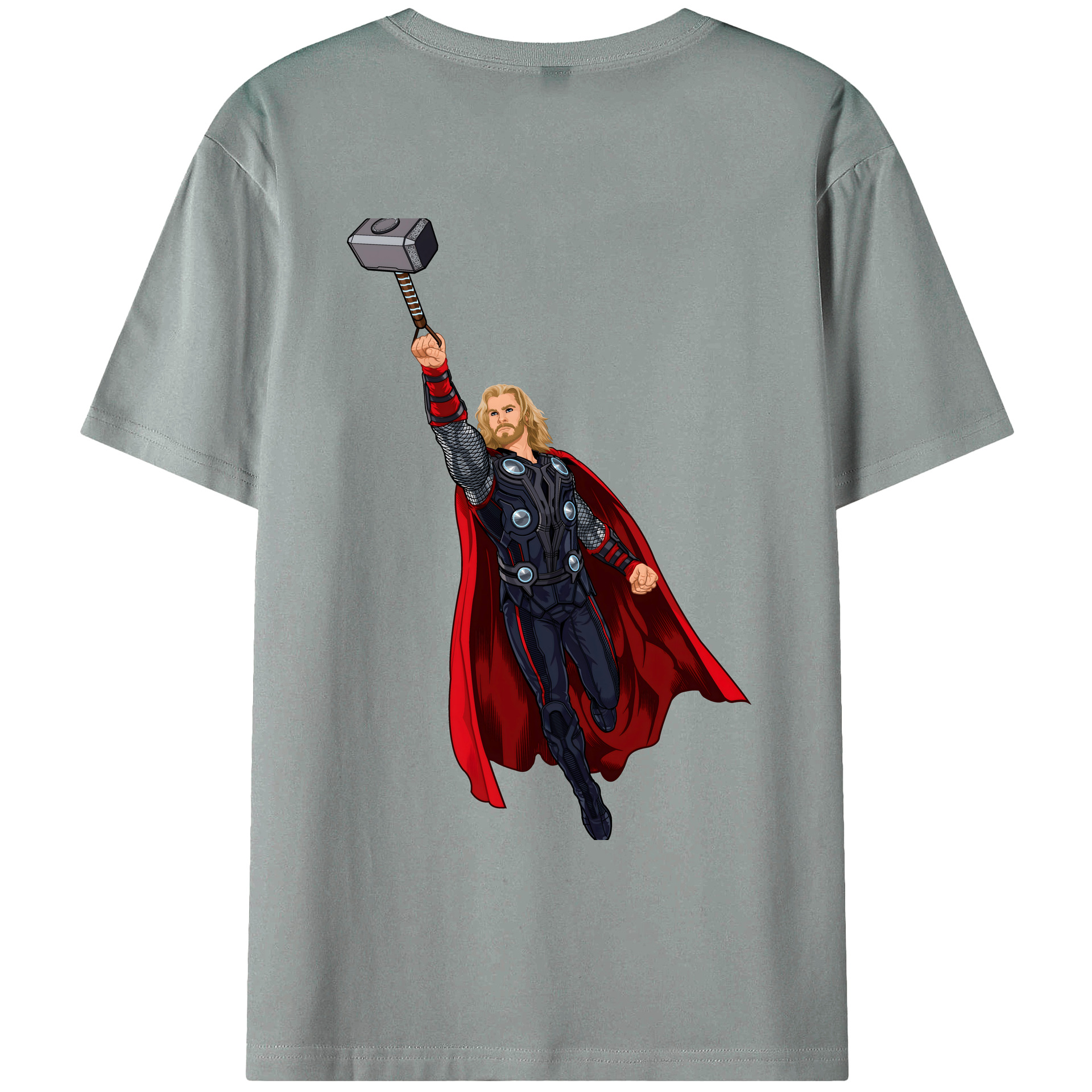 （画像用） アベンジャーズ The Avengers 綿100％ メンズ半袖Tシャツ（バックプリント） 通気性